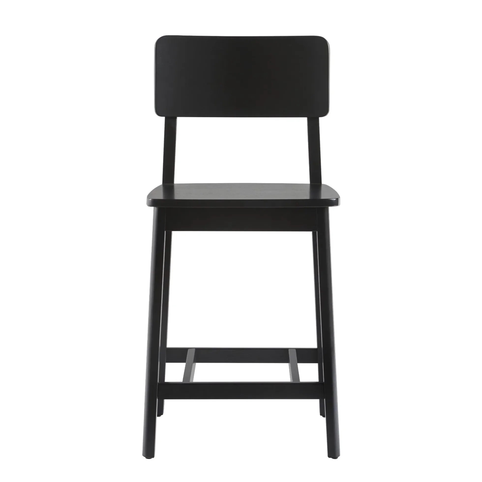 Minimalist Solid Wood Counter Stool, Set of 2
