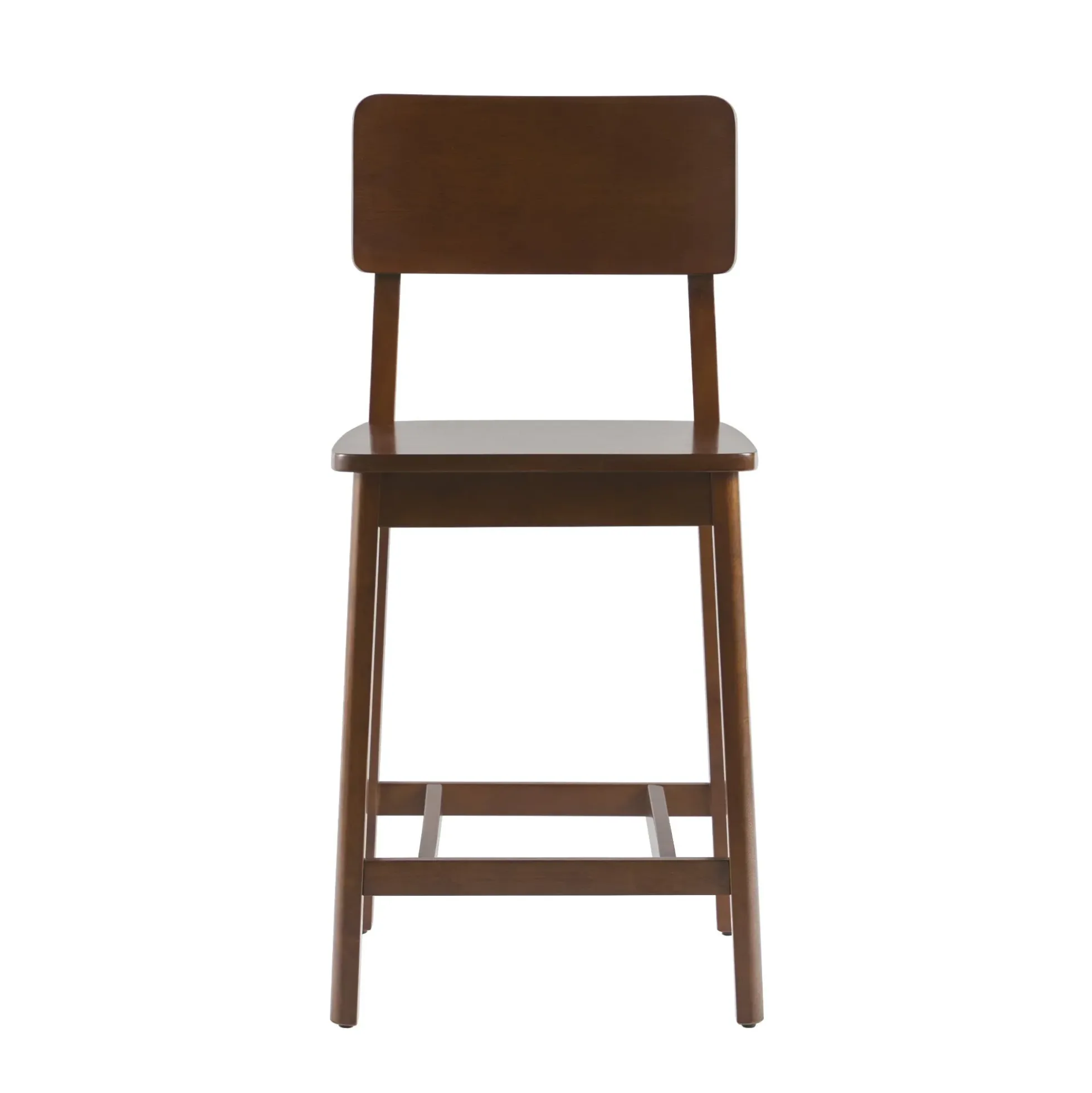 Minimalist Solid Wood Counter Stool, Set of 2