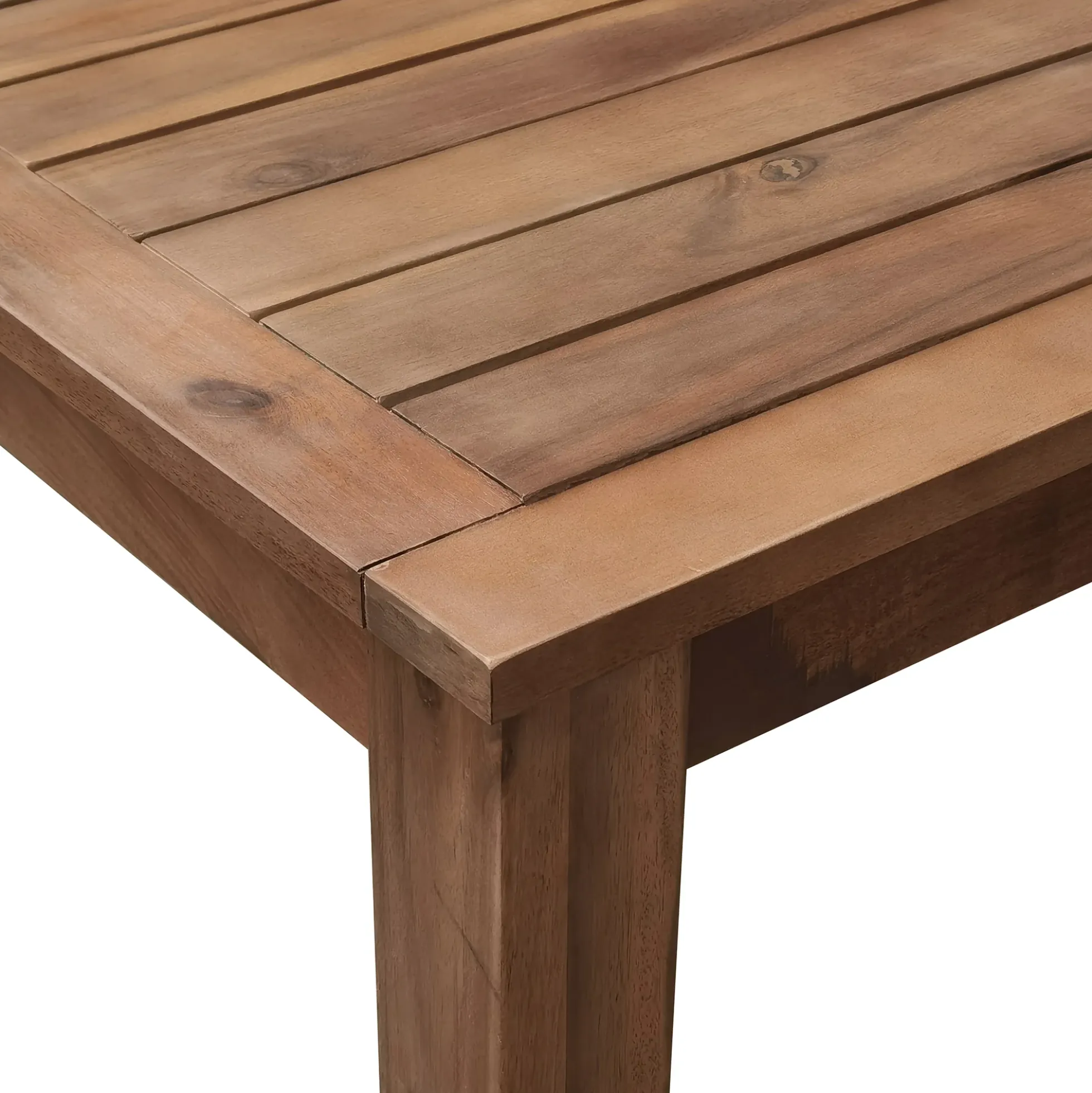 Modern 7 Pieces Acacia Wood Outdoor Full Dining Set with Chair Cushions