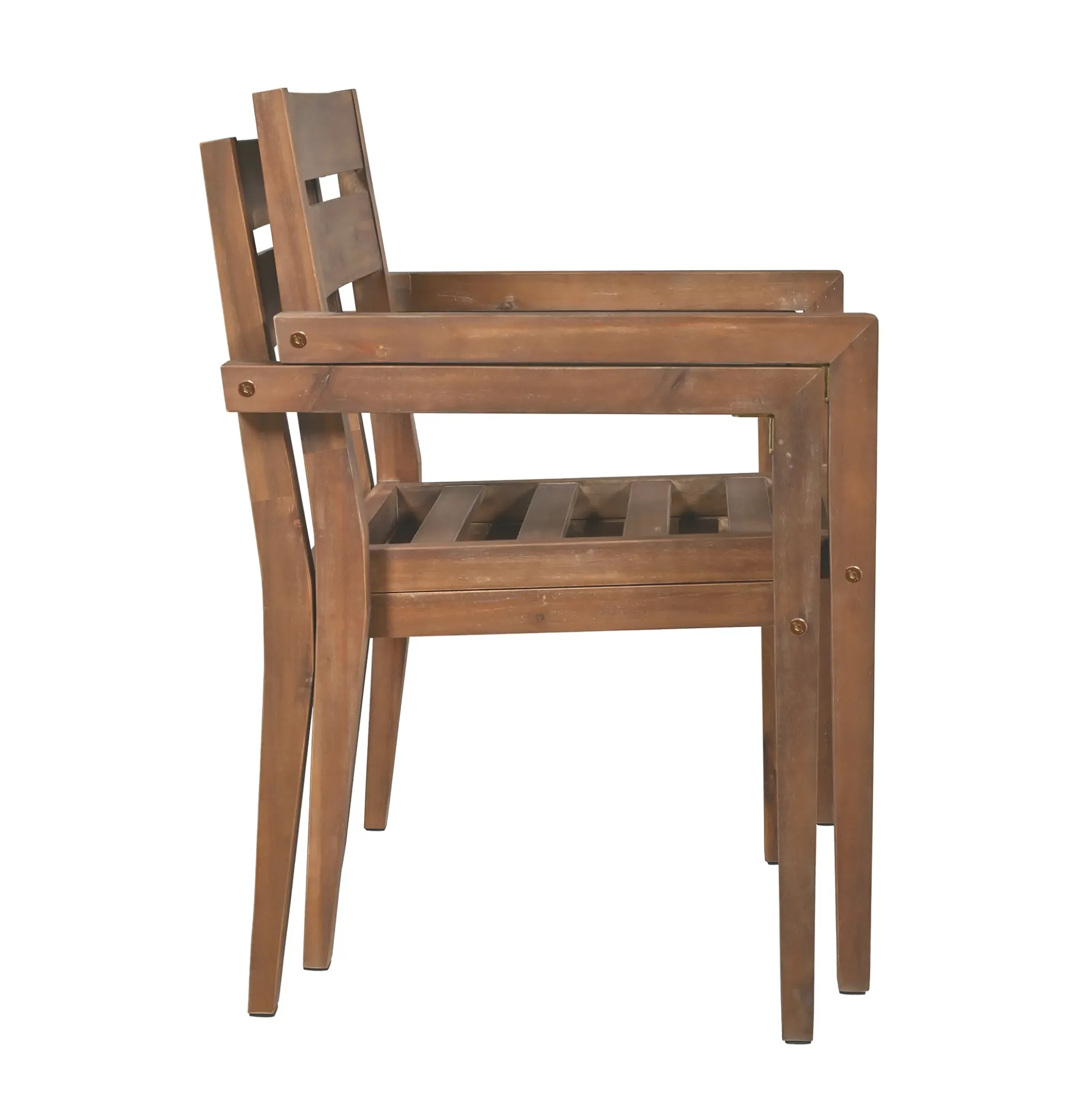Modern 7 Pieces Acacia Wood Outdoor Full Dining Set with Chair Cushions