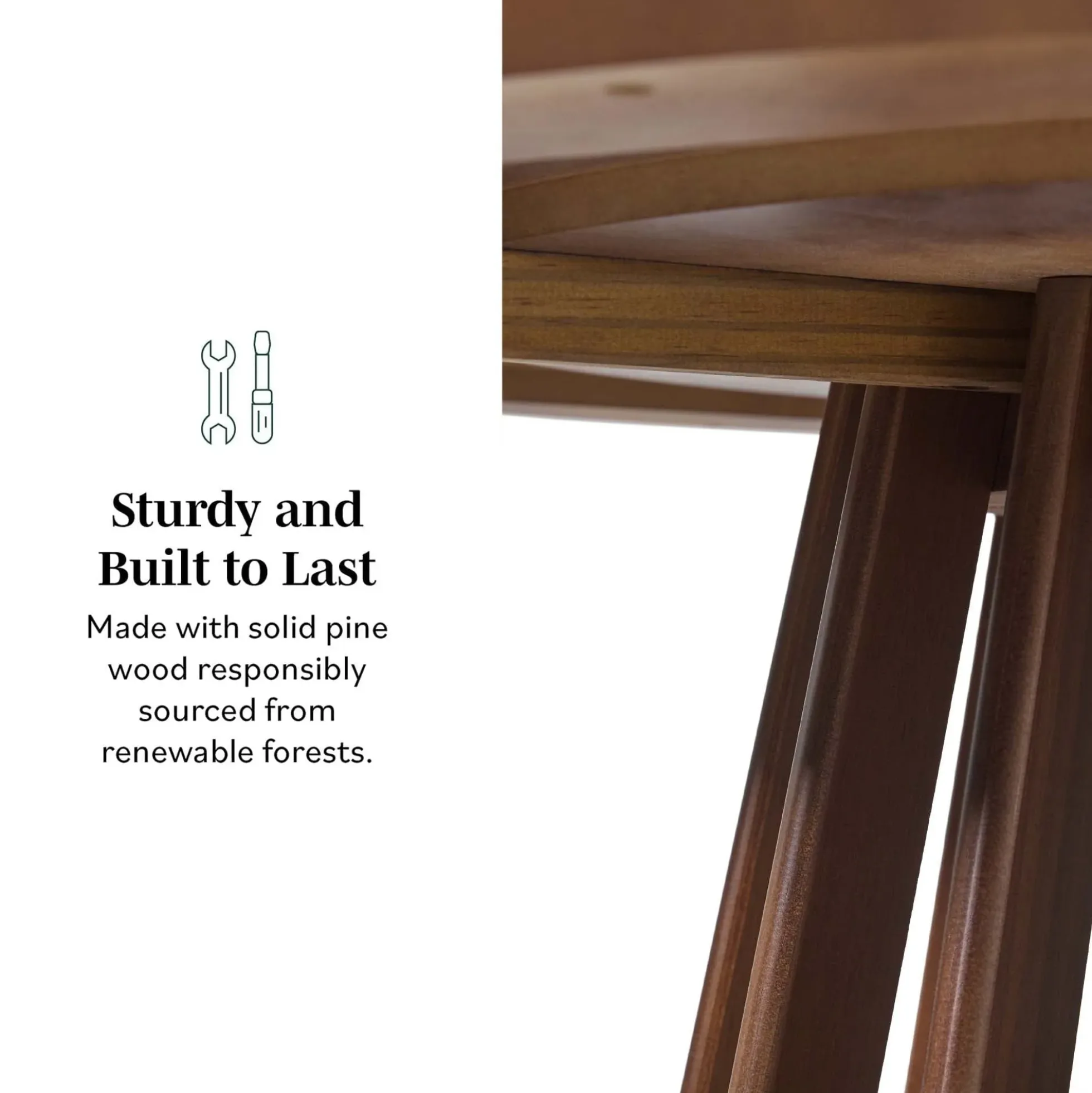 Modern 48 Round Solid Wood Dining Table
