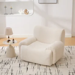 Modern Chenille Armchair Cloud Lounge Accent Chair with Deep Seats