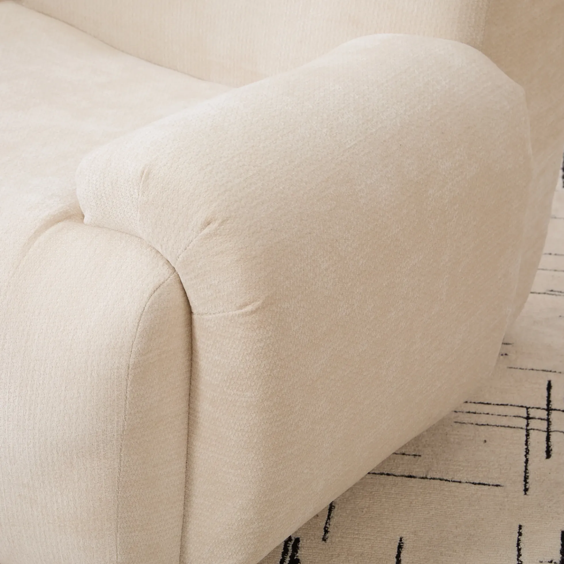 Modern Chenille Armchair Cloud Lounge Accent Chair with Deep Seats