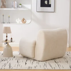 Modern Chenille Armchair Cloud Lounge Accent Chair with Deep Seats