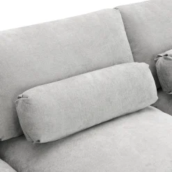 Modern Cloud Modular Sectional Sofa with Storage, Pillows and 2 Movable Ottomans