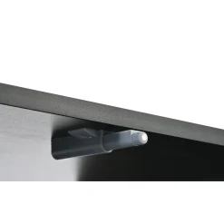 Modern Curve Shape Two Tone 69.6' TV Stand with Ball Feet Detail