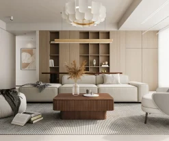 Modern Fluted Lift-top 38.6' Coffee Table