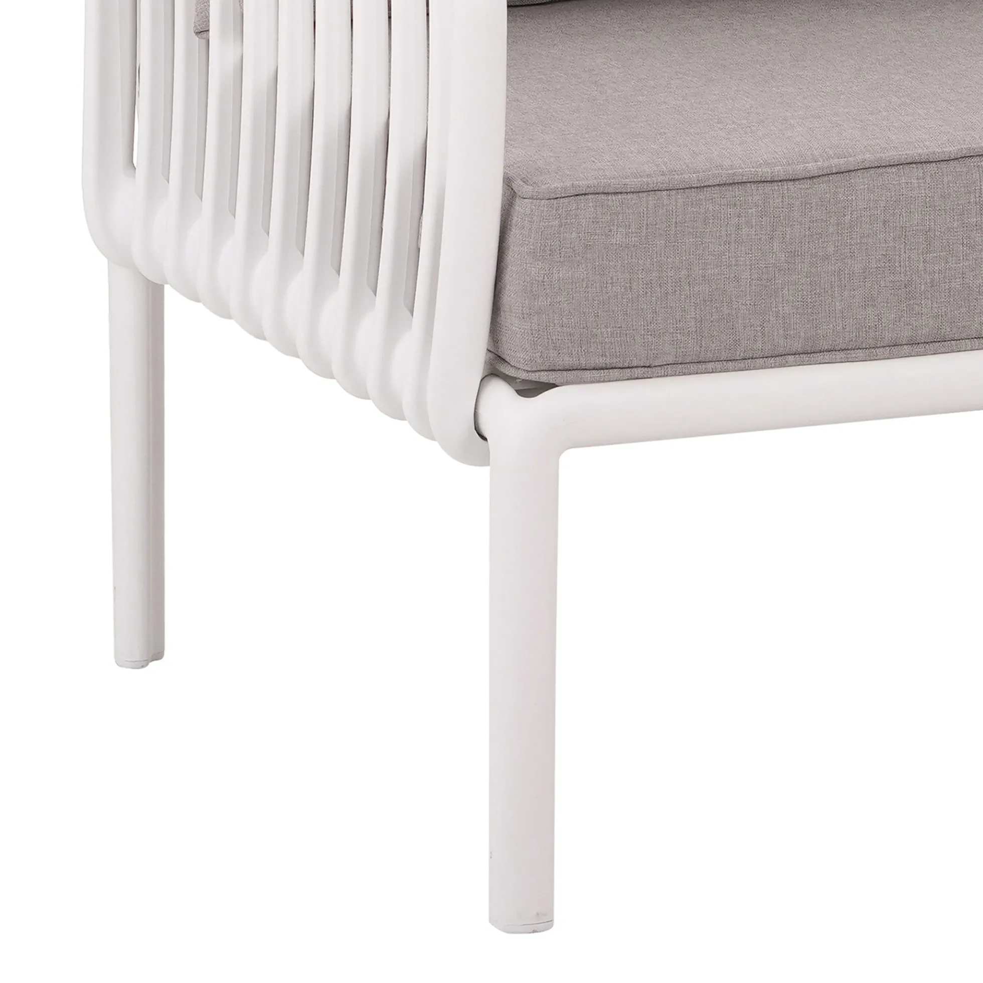 Modern Outdoor 5 Piece Patio Conversation Set with Coffee Table & Waterproof Cushions