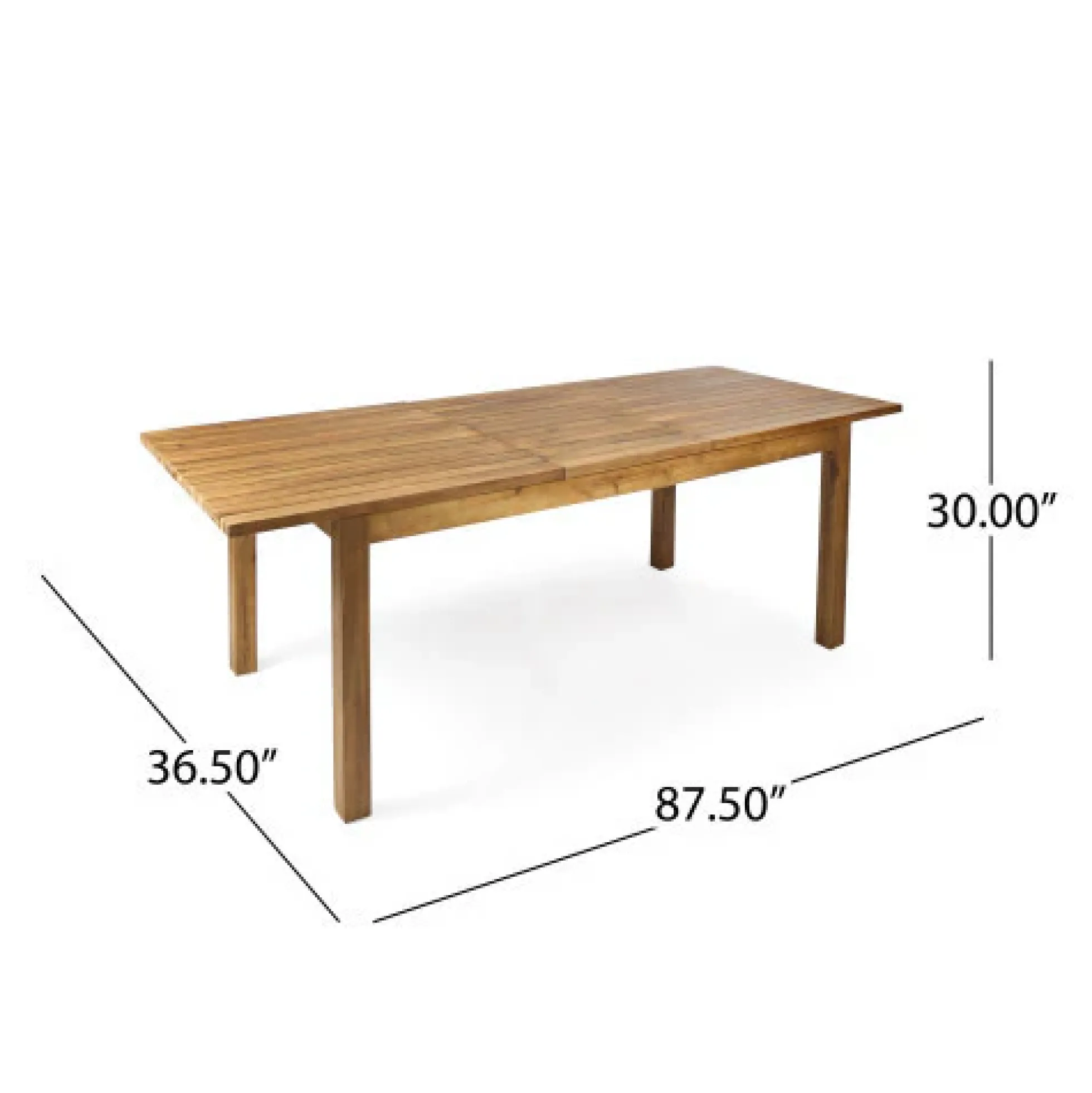 Modern Outdoor Dining Wood Teak Set, Seats 6 with Table
