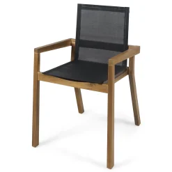 Modern Outdoor Dining Wood Teak Set, Seats 6 with Table