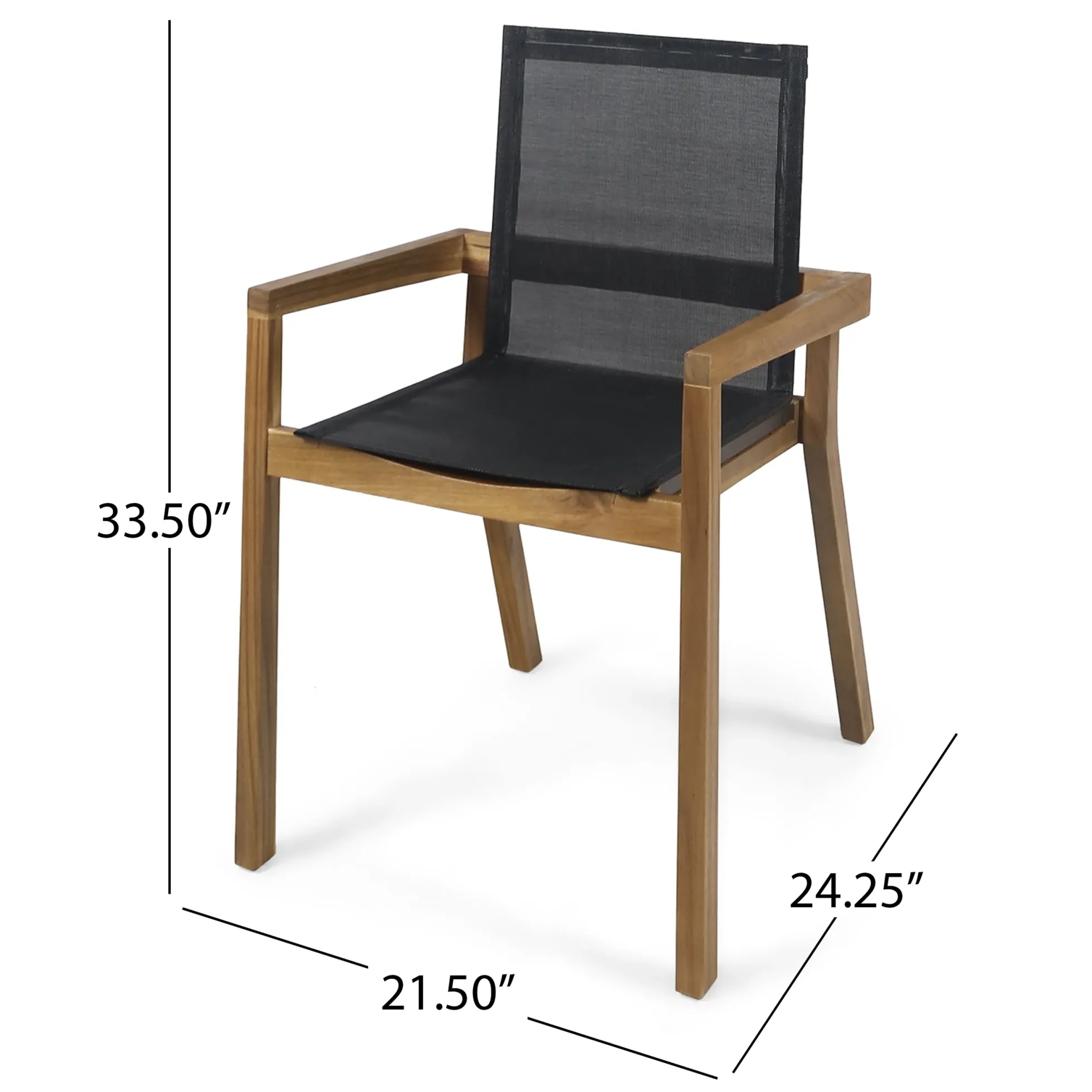 Modern Outdoor Dining Wood Teak Set, Seats 6 with Table