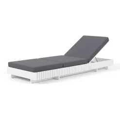 Modern Patio Sun Lounger Chaise with Water-Repellent Cushion
