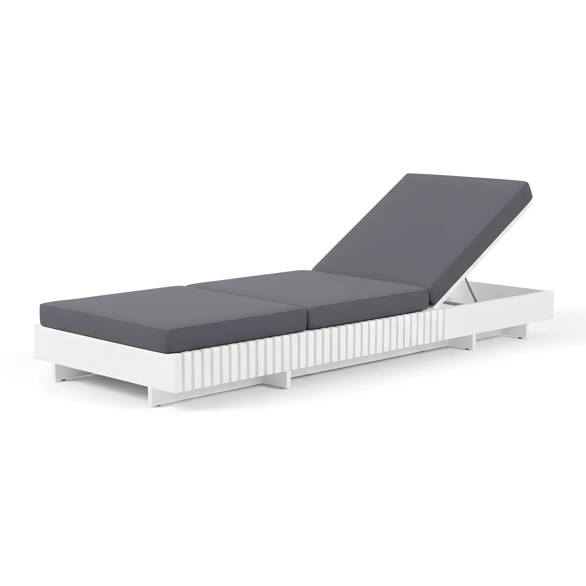 Modern Patio Sun Lounger Chaise with Water-Repellent Cushion