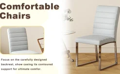 Modern Reeded 4 Piece Dining Set with Storage