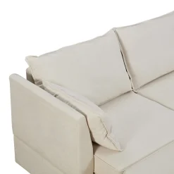 Modern Storage U-Shape Modular Sectional Convertible Sofa Bed with Ottoman