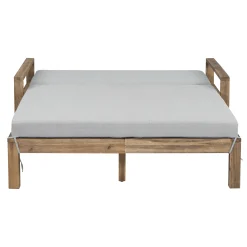 Modern Teak Wood Outdoor Patio Sunbed Lounger