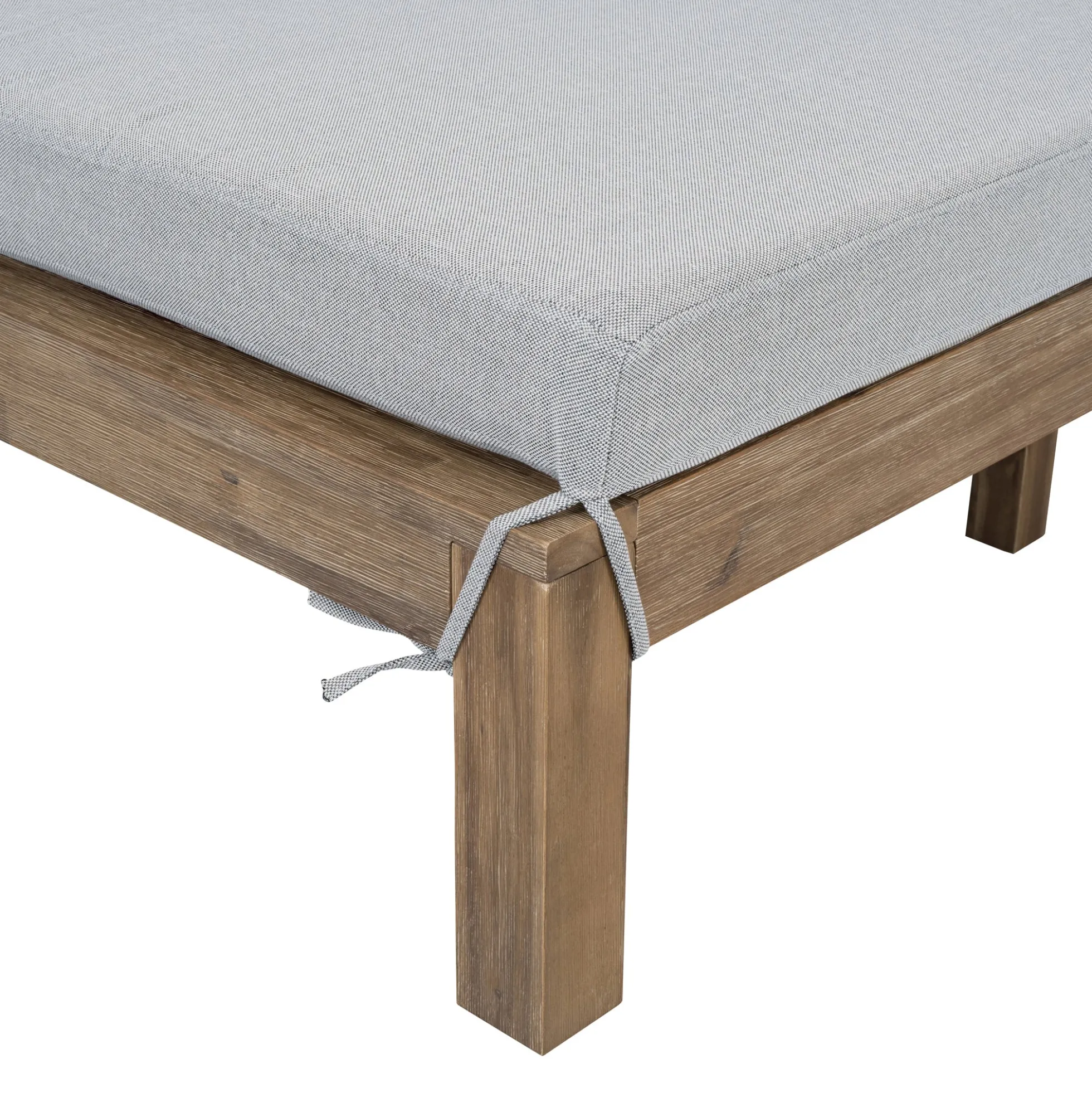 Modern Teak Wood Outdoor Patio Sunbed Lounger