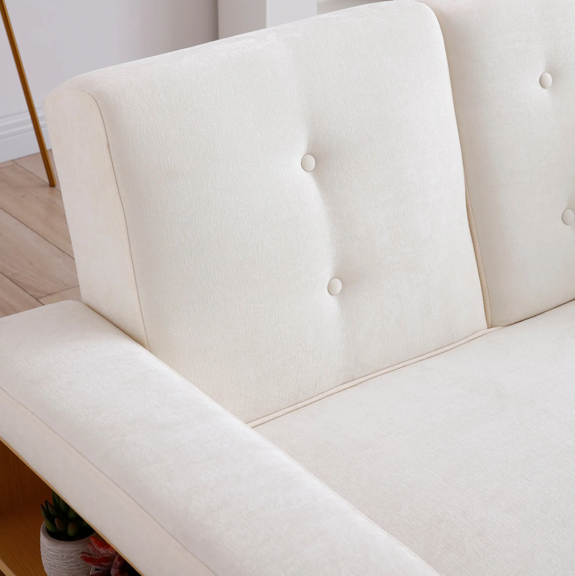 Multifunctional Convertible Sleeper Bed Sofa with Storage Ottoman