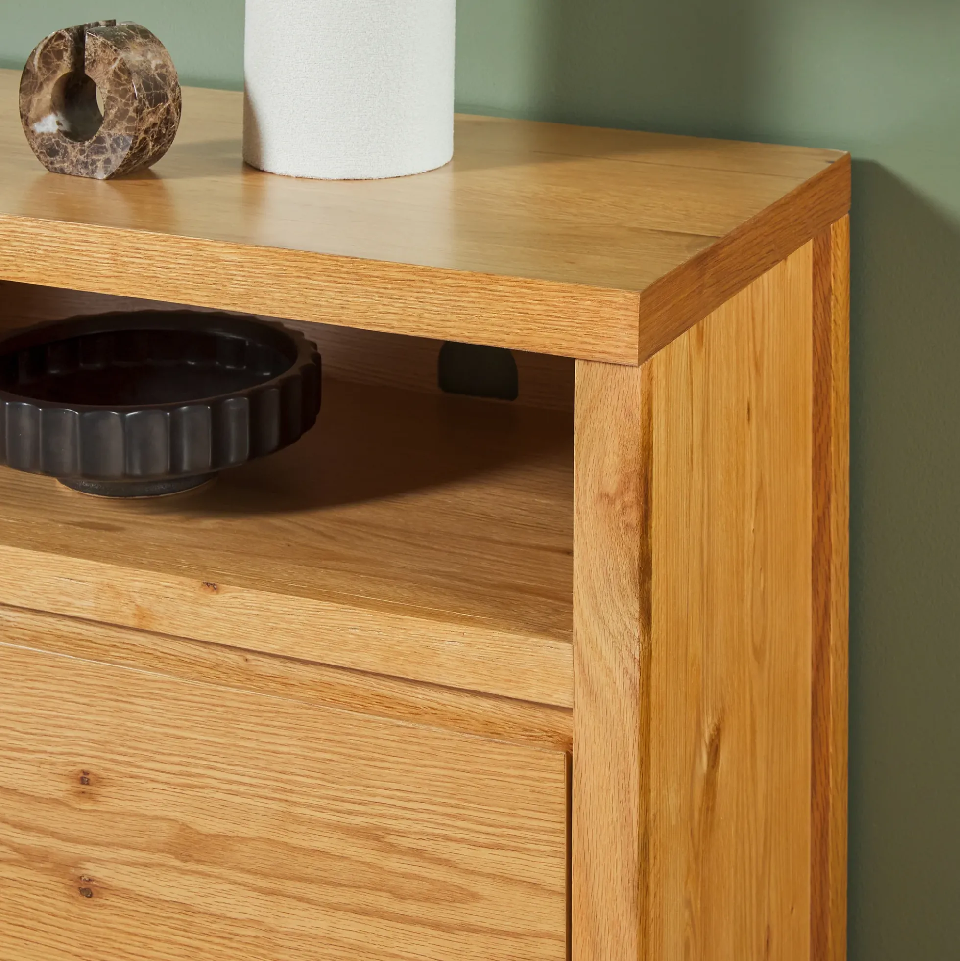 Nash 65" Modern Farmhouse Rustic Oak Wood Sideboard TV Stand