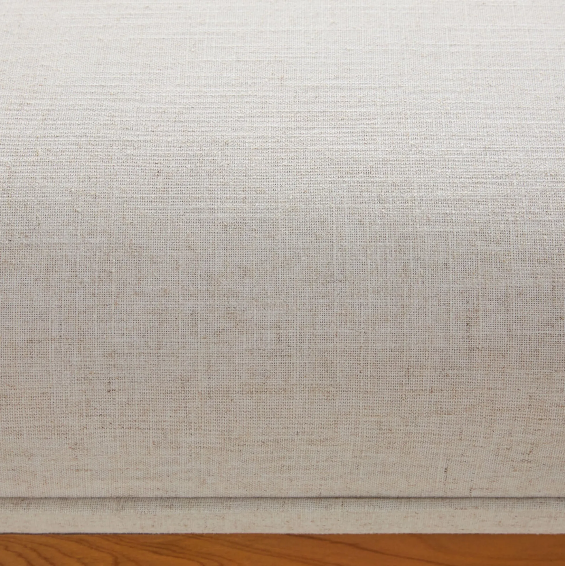 Nash Modern Farmhouse Easy Assembly Linen Large Ottoman
