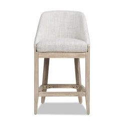 Newport 26.5' Coastal Curved Back Upholstered Counter Stool