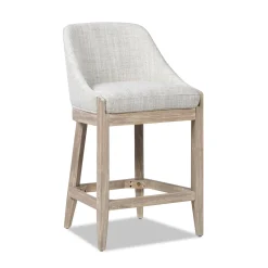 Newport 26.5' Coastal Curved Back Upholstered Counter Stool