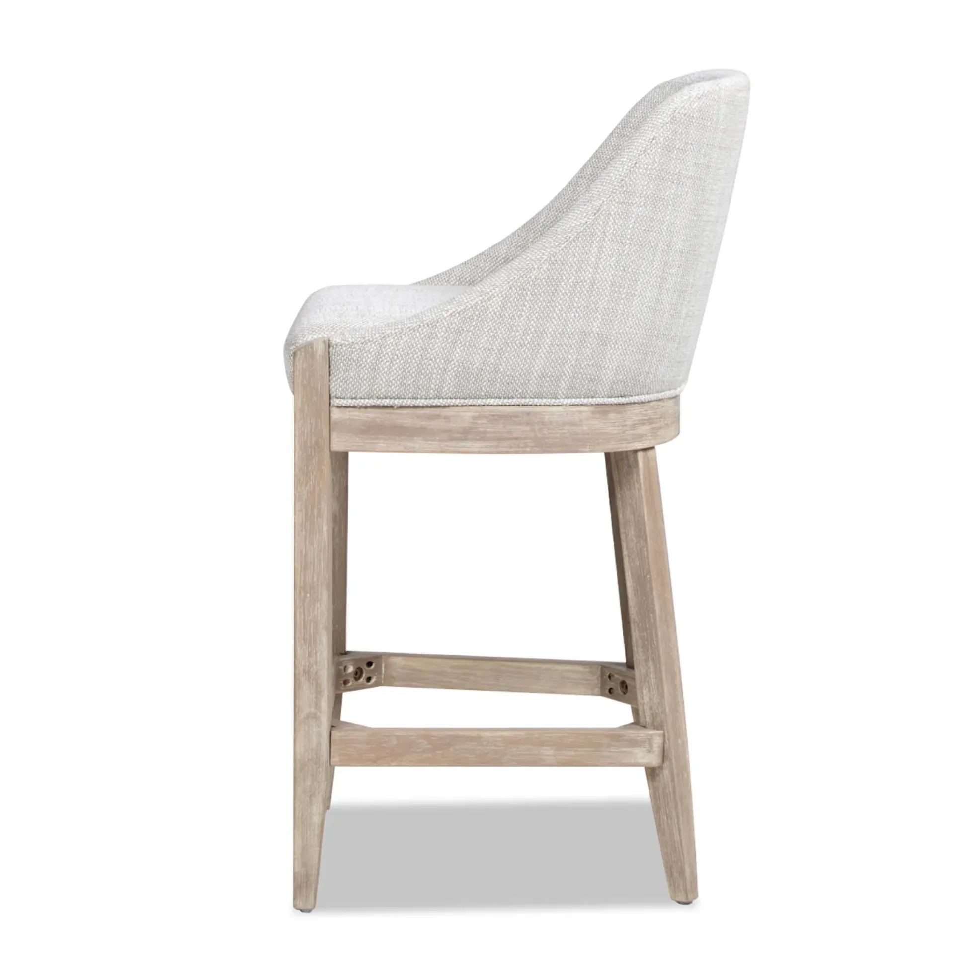 Newport 26.5' Coastal Curved Back Upholstered Counter Stool