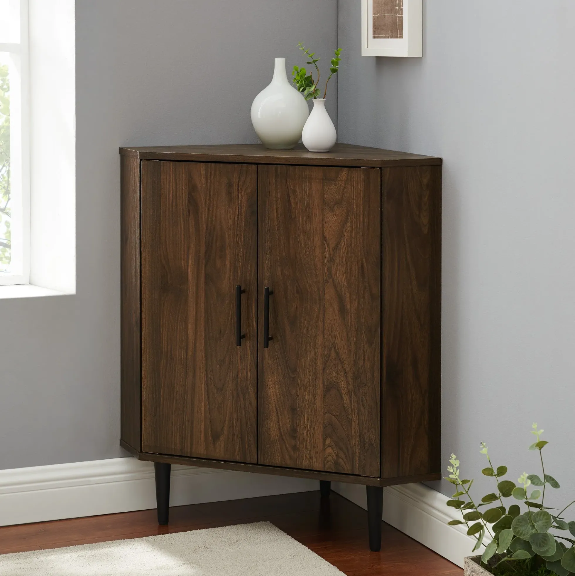 Nora 30" 2- Door Corner Accent Cabinet