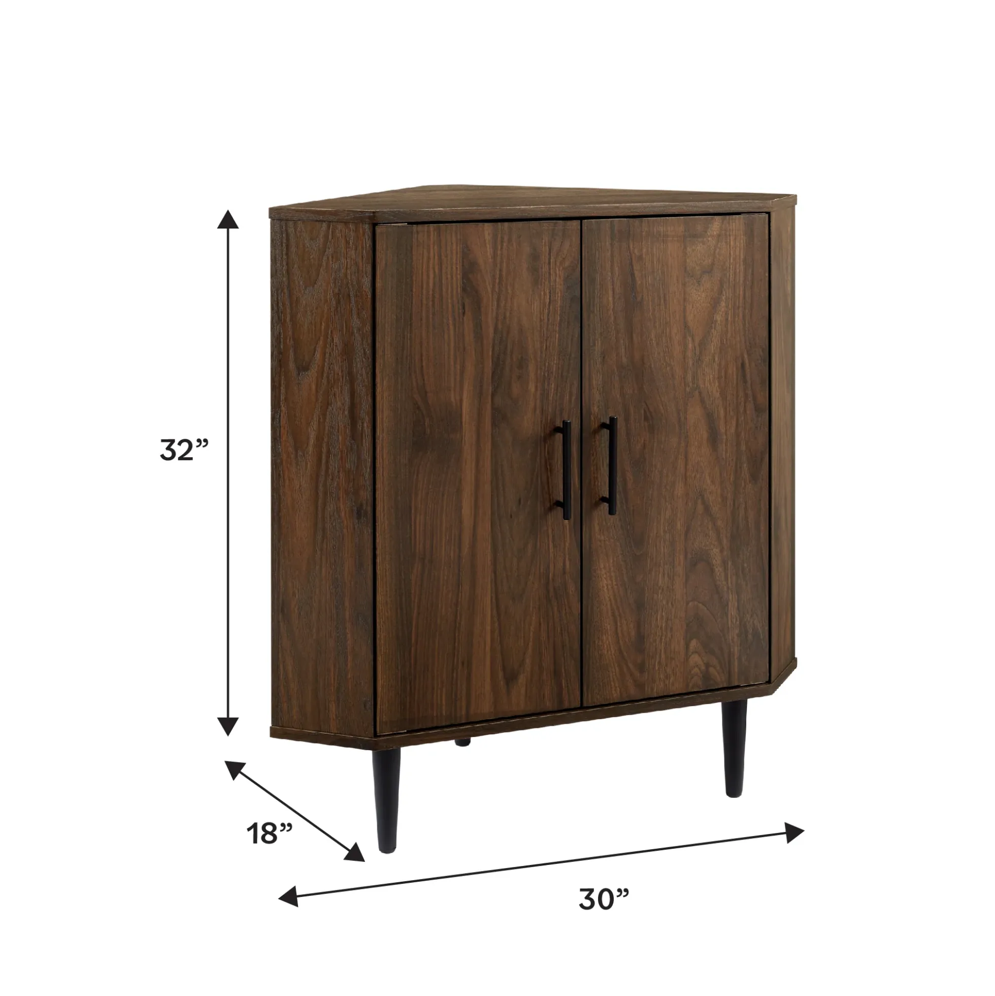 Nora 30" 2- Door Corner Accent Cabinet