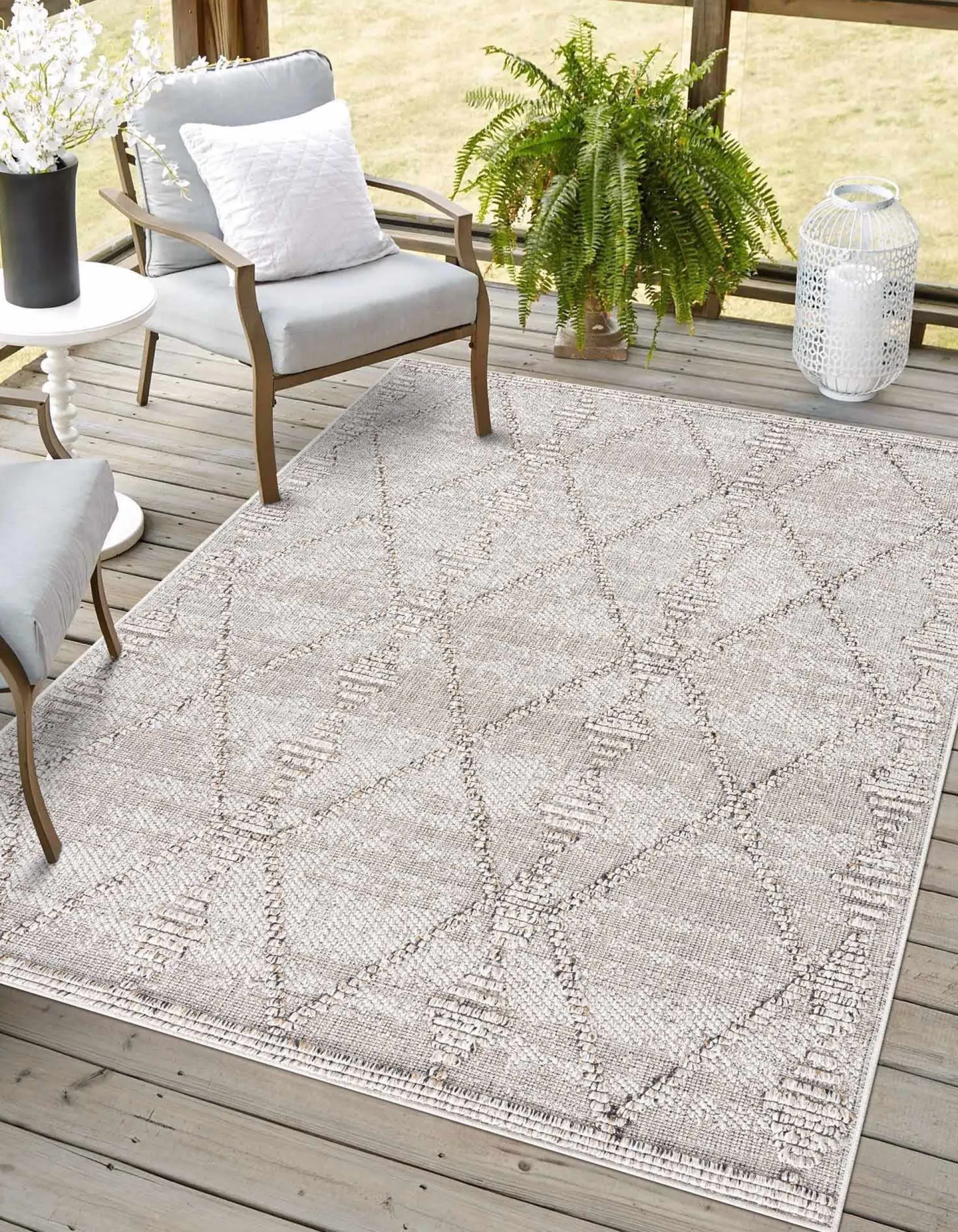 Nyla Bone Indoor & Outdoor Rug