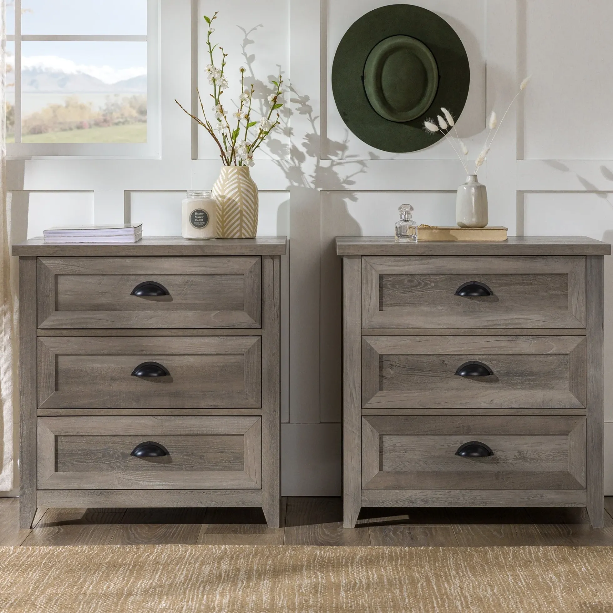 Odette Transitional Farmhouse Nightstand