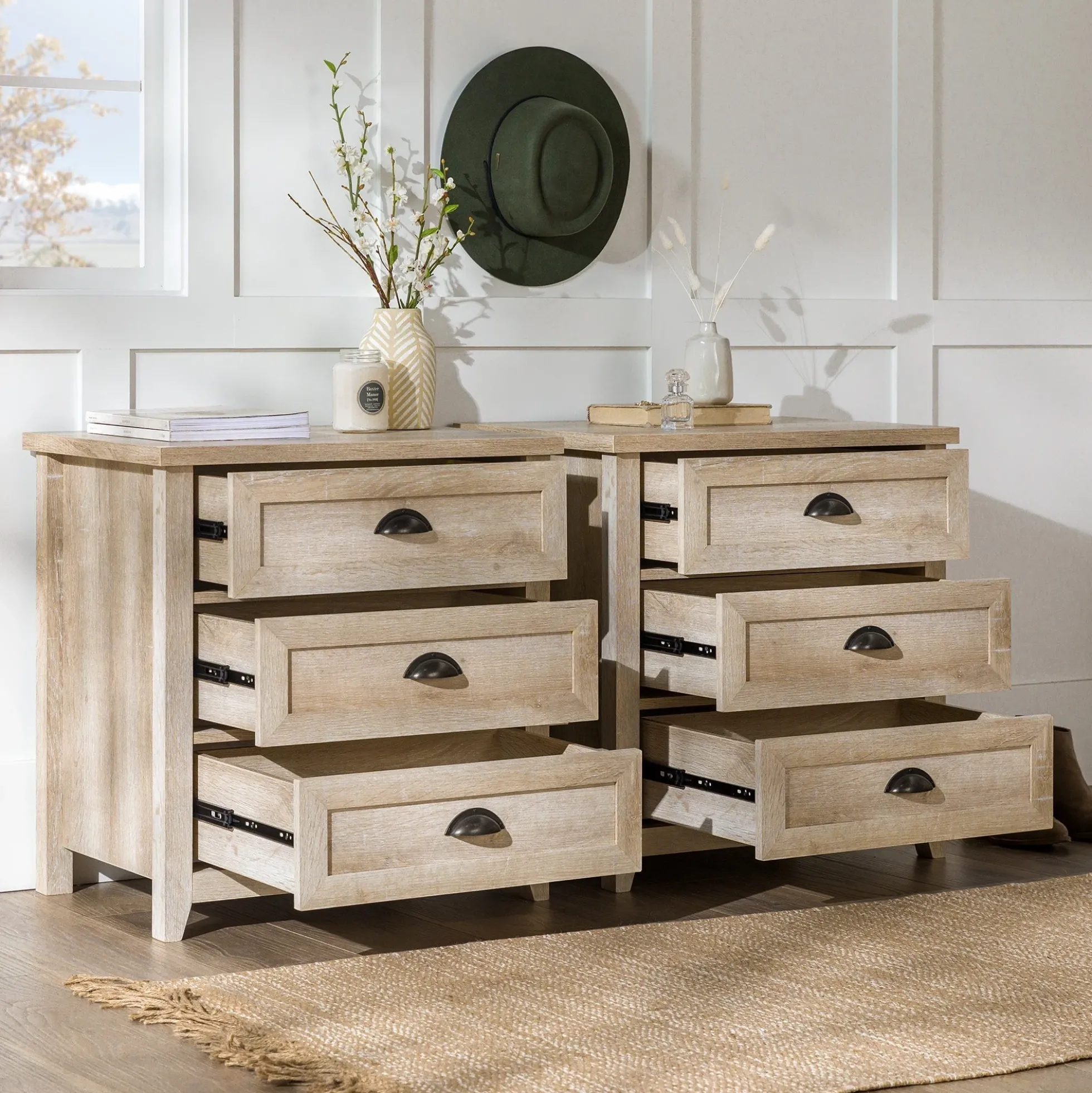 Odette Transitional Farmhouse Nightstand