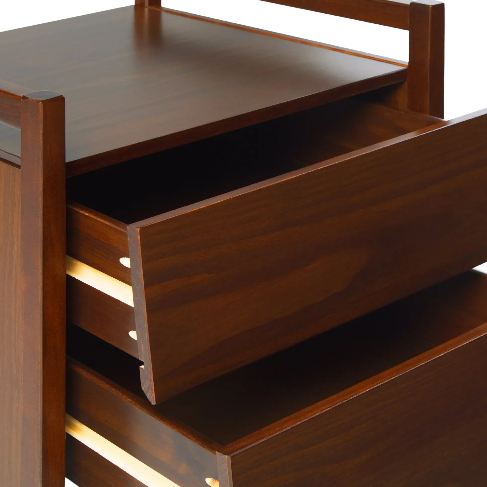 Oswald Mid-Century Modern 2-Drawer Wood Nightstand