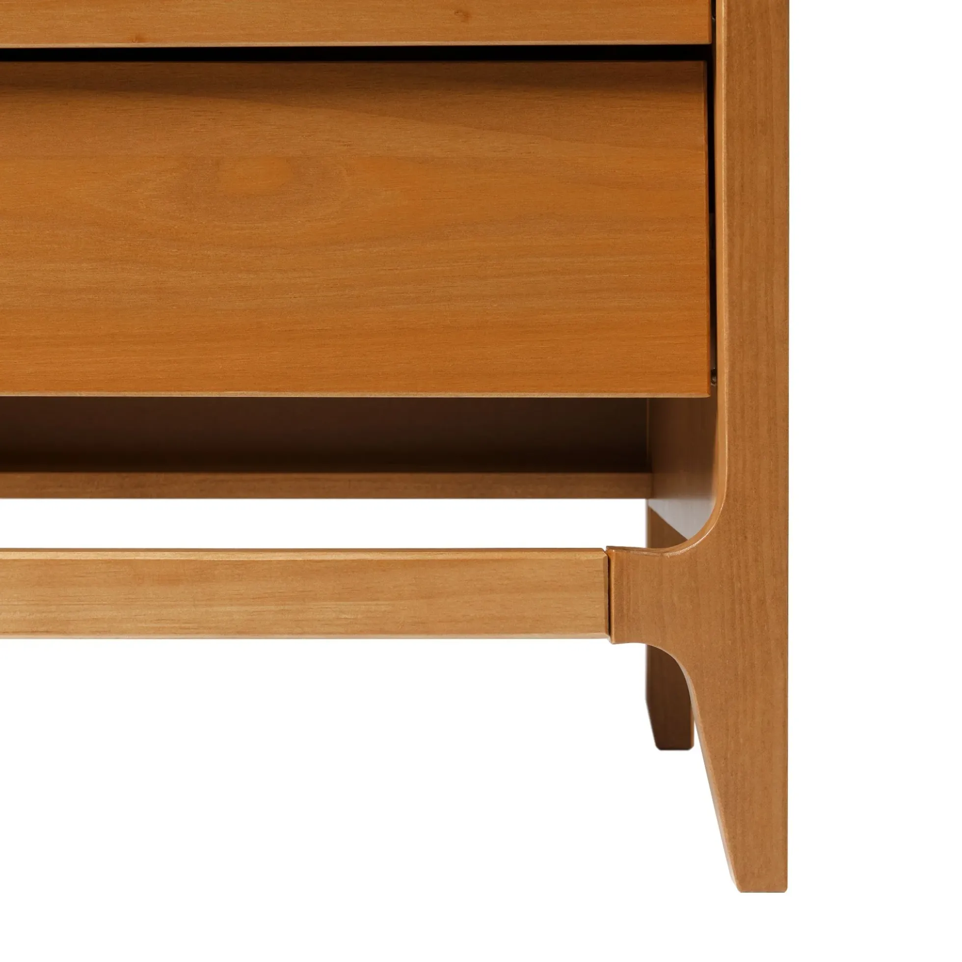 Oswald Mid-Century Modern 2-Drawer Wood Nightstand