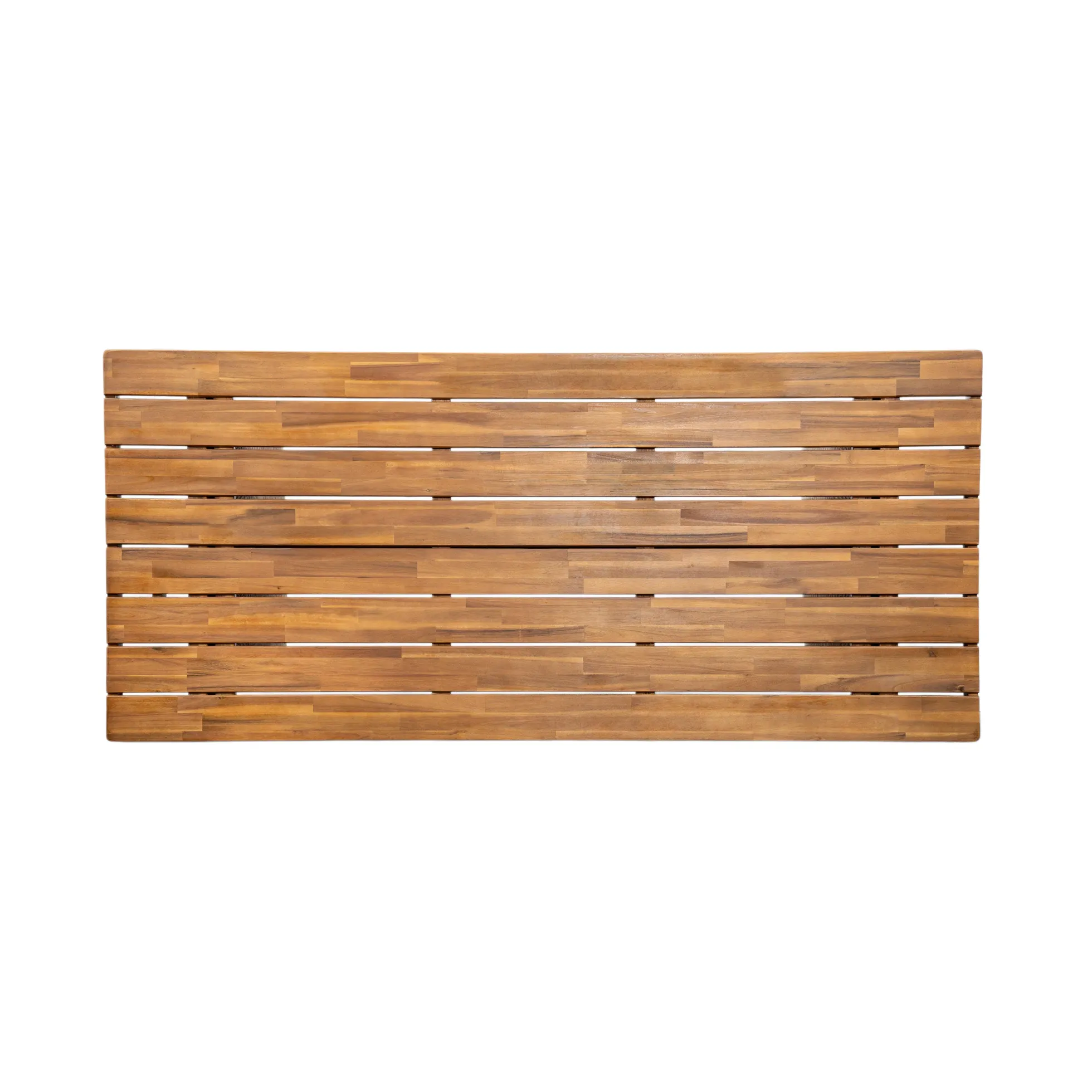 Outdoor 7 Pieces Acacia Wood Dining Set with Handwoven Rattan Legs