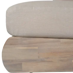 Outdoor Acacia Wood 3 Seater Lazy Sofa Couch