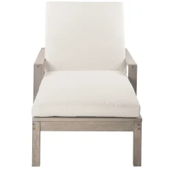 Outdoor Lounge Chair with Cushion & Adjustable Backrest