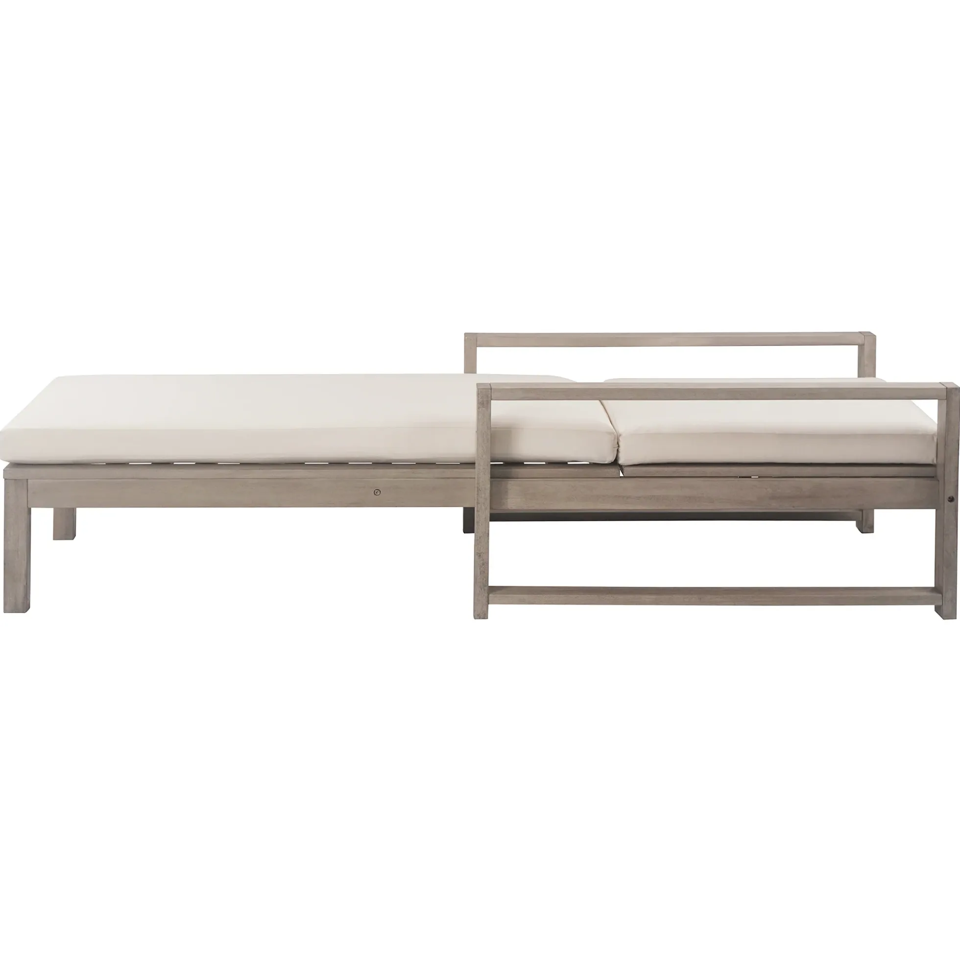Outdoor Lounge Chair with Cushion & Adjustable Backrest