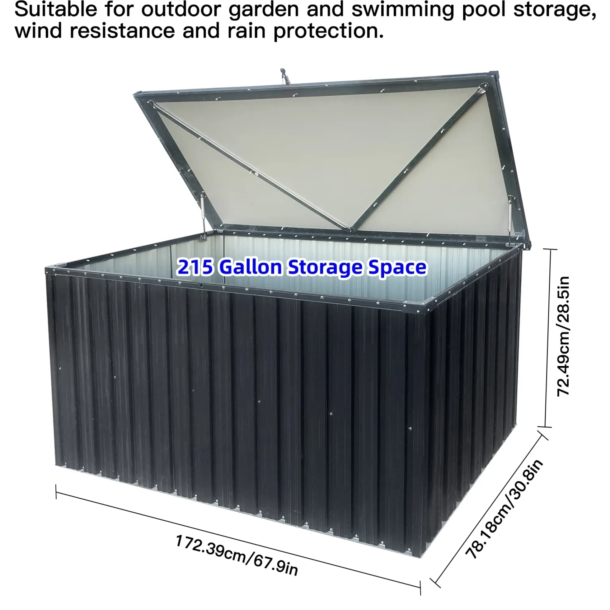 Outdoor Metal Storage Box Store Size Medium