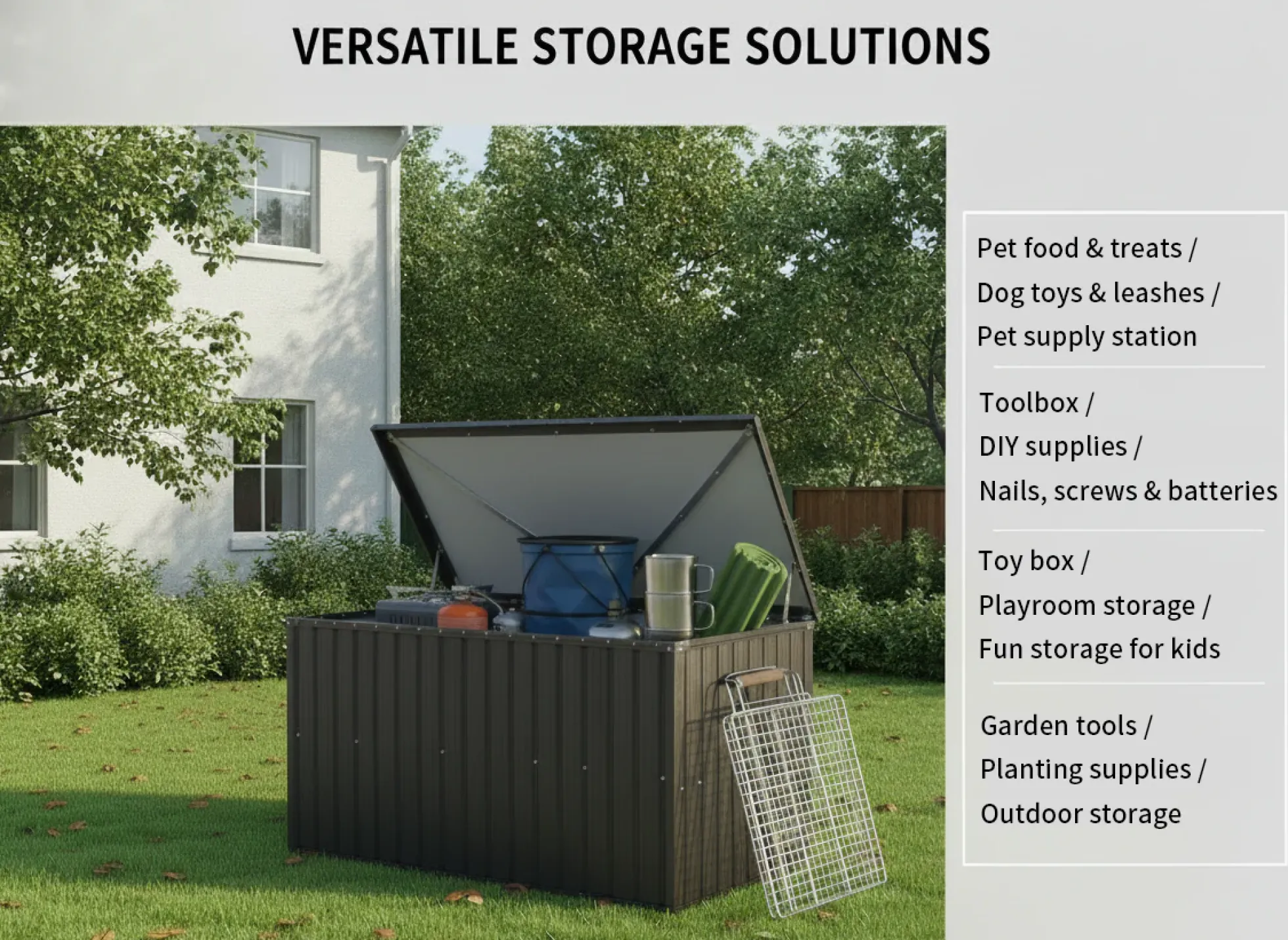 Outdoor Metal Storage Box Store Size Medium