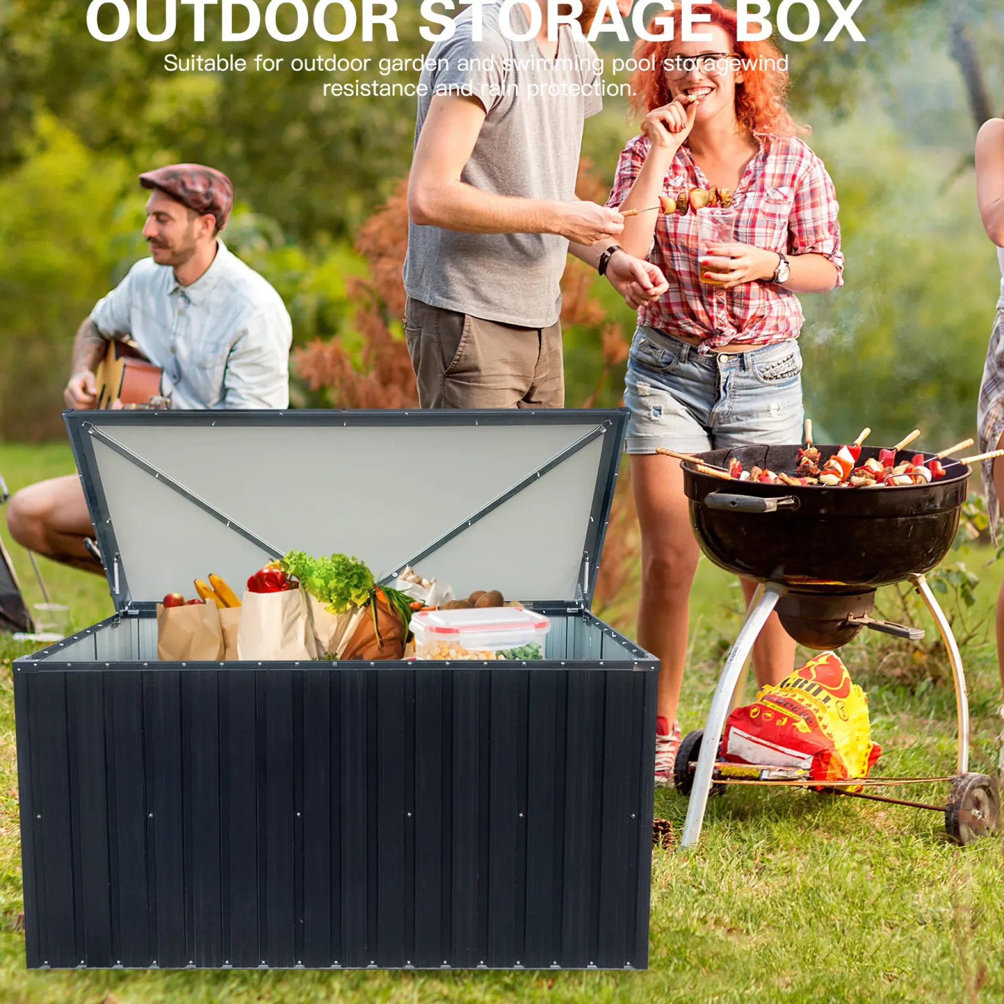 Outdoor Metal Storage Box Store Size Medium