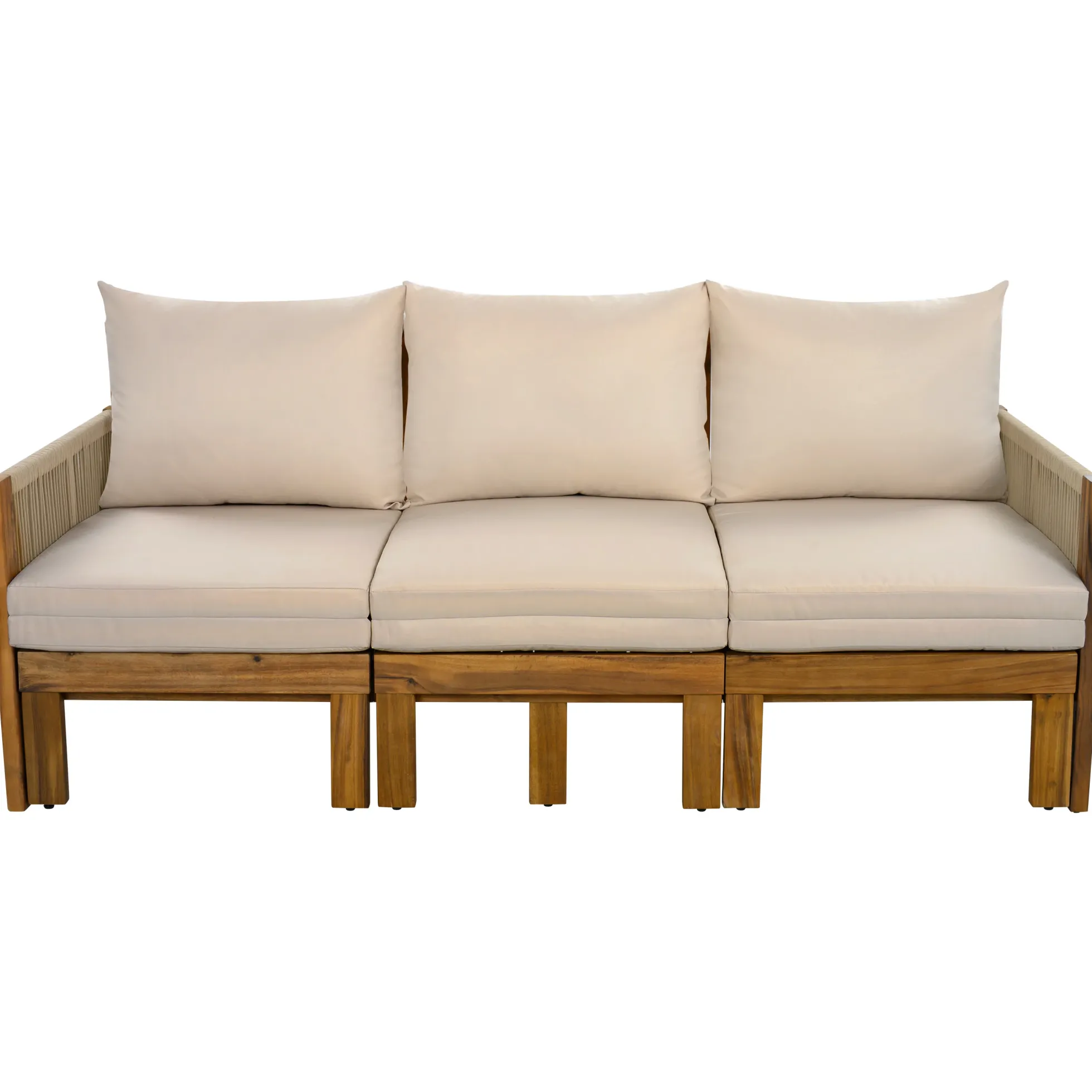 Outdoor Patio 3 Seat Sunbed Daybed Couch