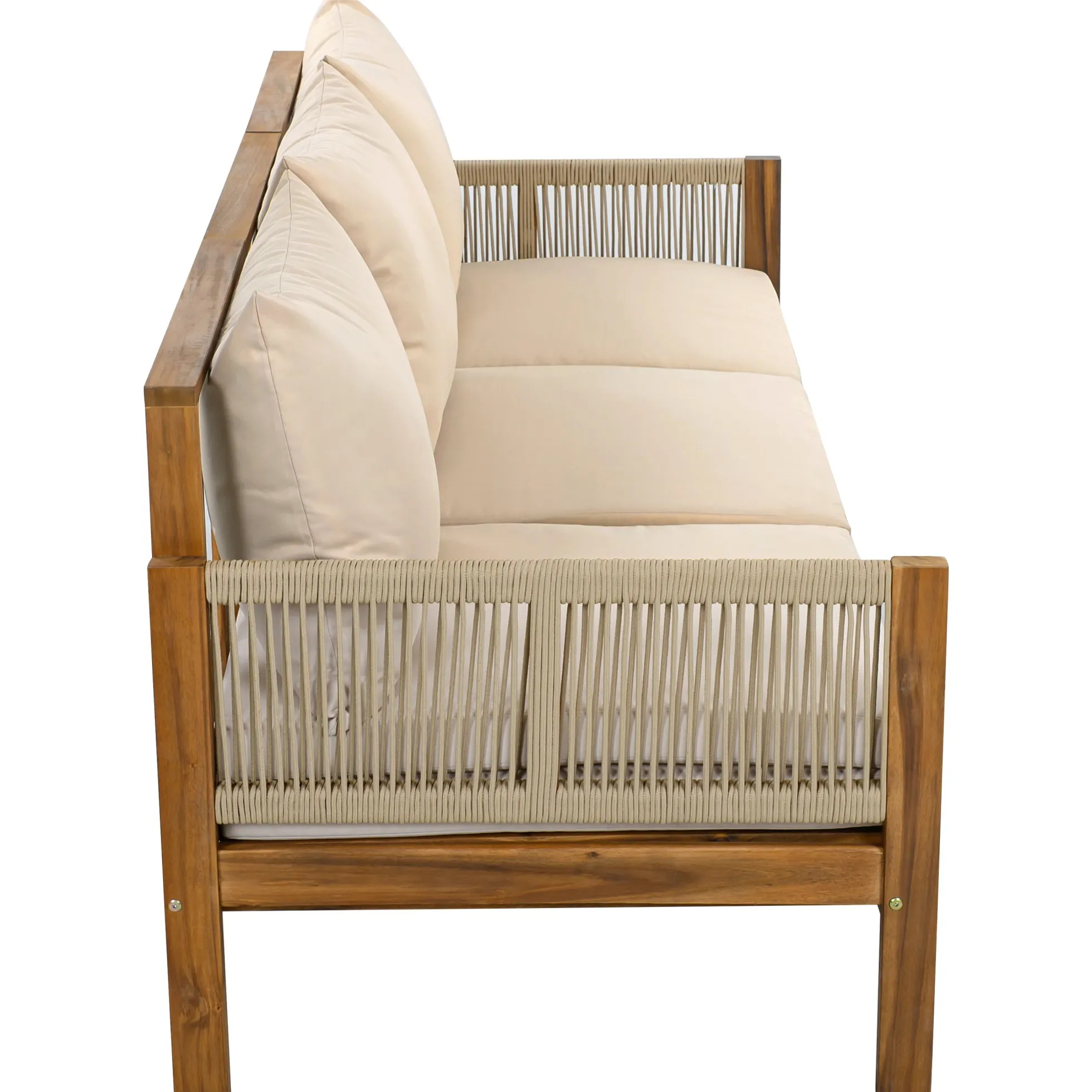 Outdoor Patio 3 Seat Sunbed Daybed Couch