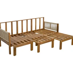 Outdoor Patio 3 Seat Sunbed Daybed Couch