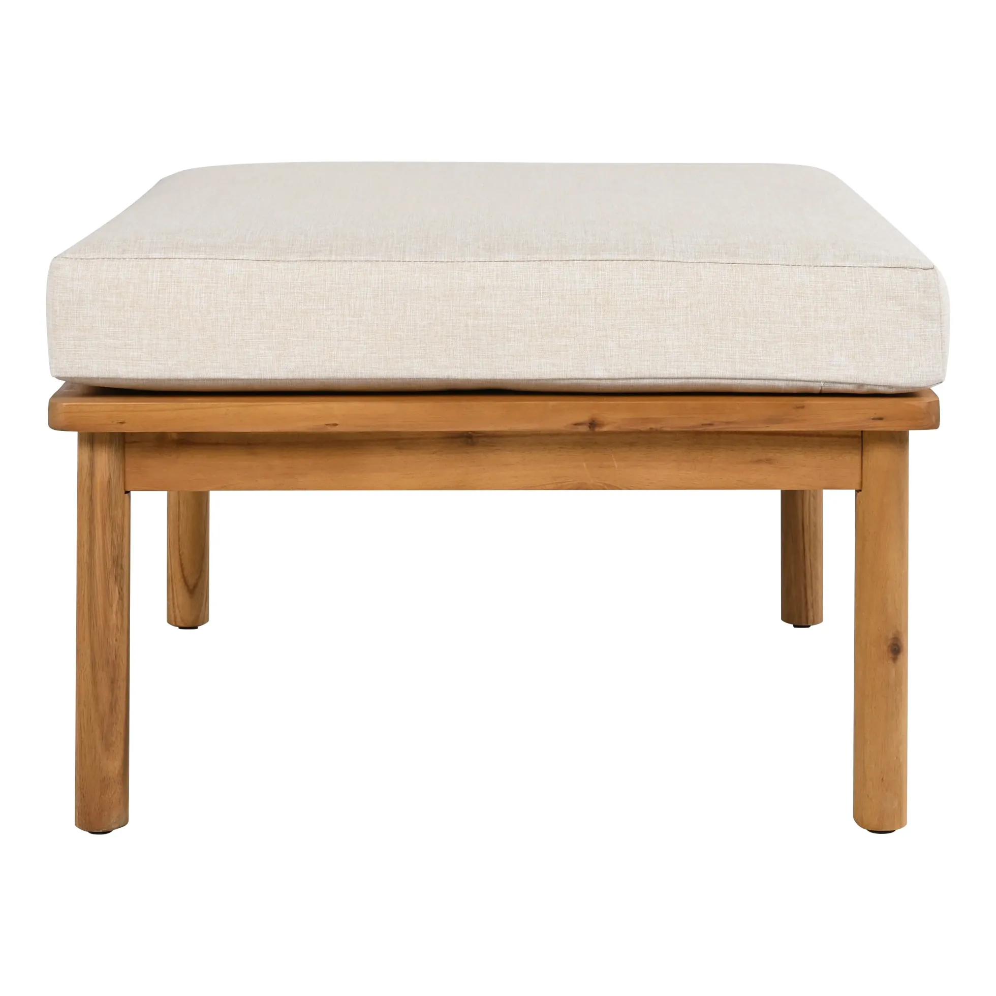 Outdoor Patio 3-piece Acacia Wood and Rope Sofa Set