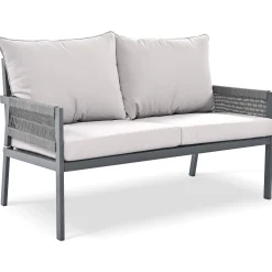 Outdoor Patio 4-Piece Rope Patio Furniture Set with Coffee Table