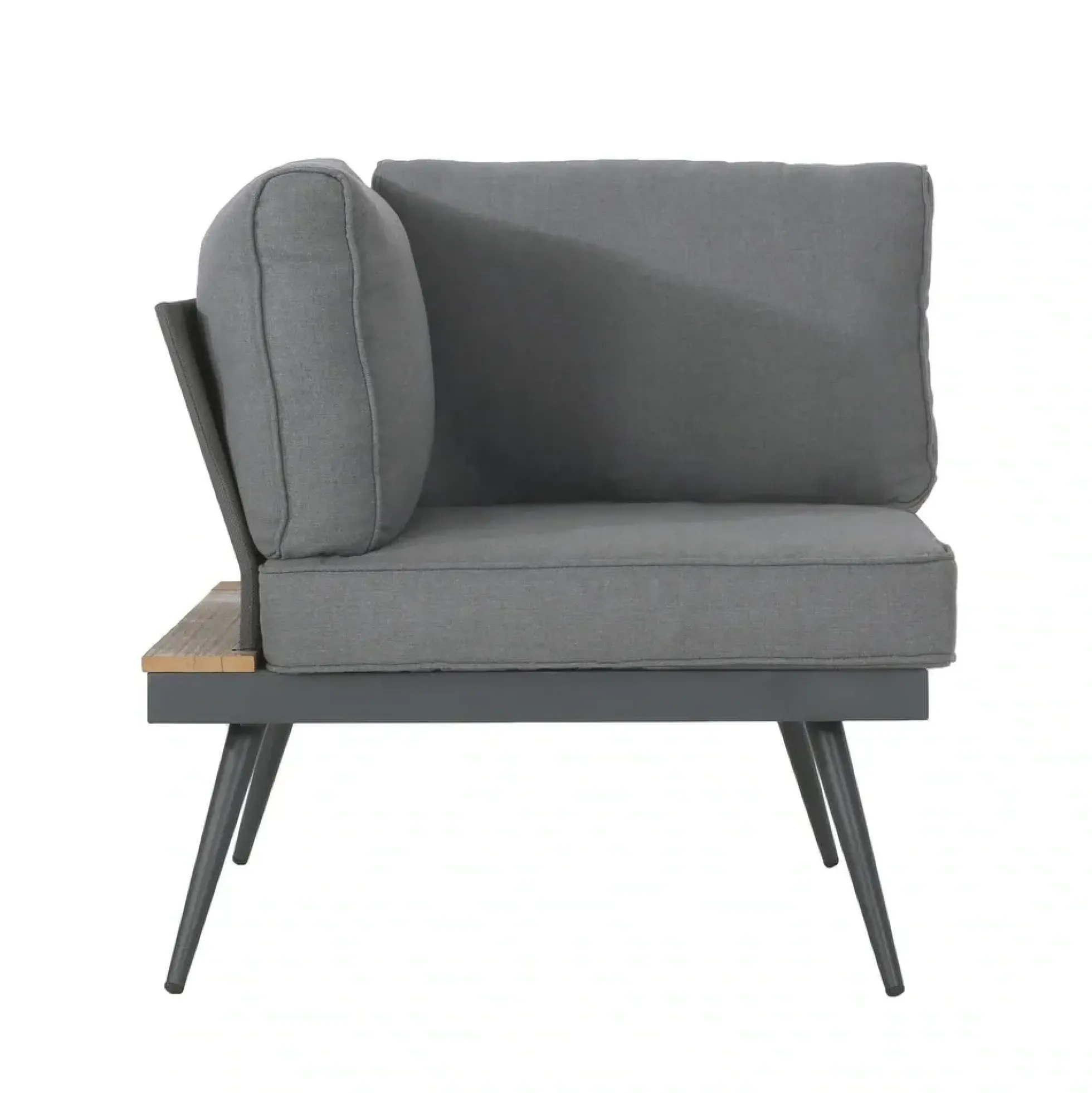 Outdoor Patio Sectional Sofa with Cushions & Table Set