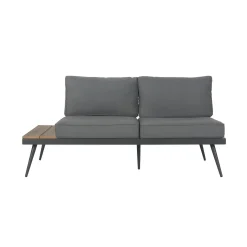 Outdoor Patio Sectional Sofa with Cushions & Table Set