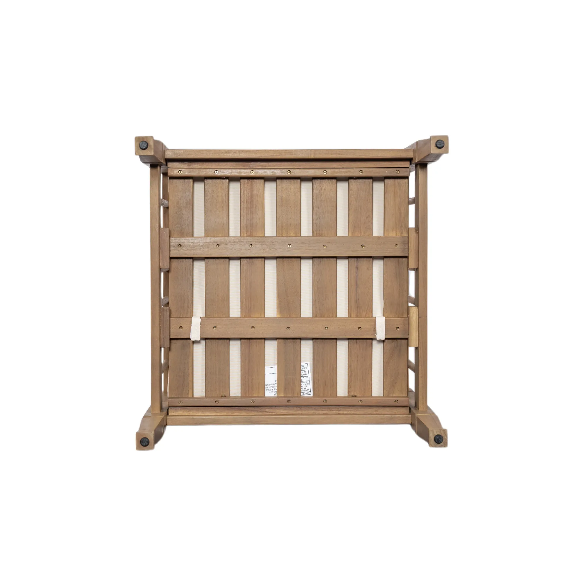 Outdoor Patio Wood 4-Piece Furniture Set with Coffee Table & Cushions