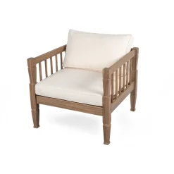 Outdoor Patio Wood 4-Piece Furniture Set with Coffee Table & Cushions